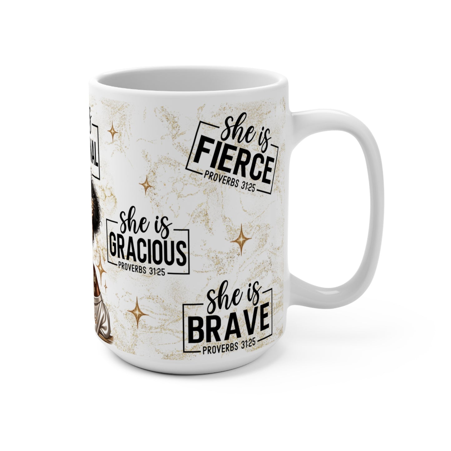 She Is Phenomenal 15oz Mug — Inspirational Christian Proverbs 31 Coffee Cup