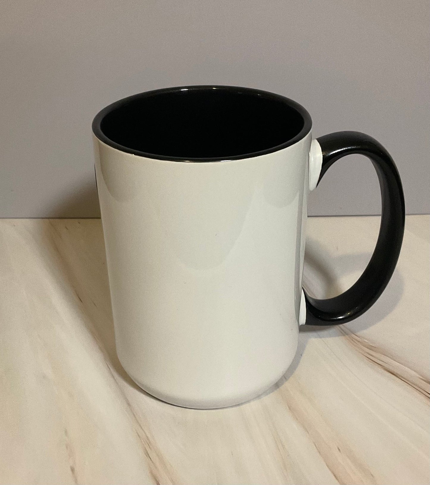 Mama Coffee Mug: Black and White Butterfly Design, 15 oz