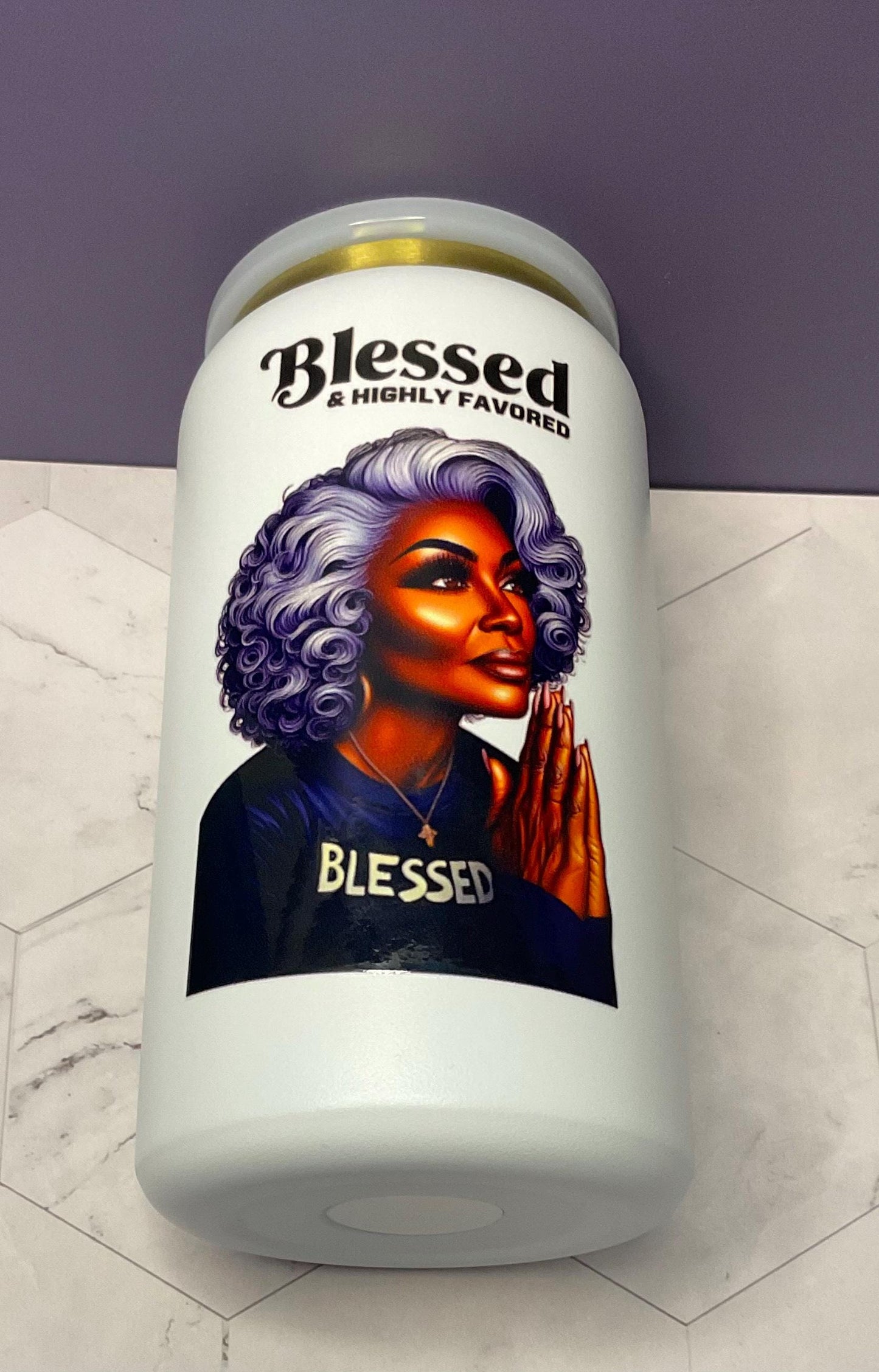 Blessed Woman Stainless Steel Tumbler: 16 oz Insulated Travel Mug