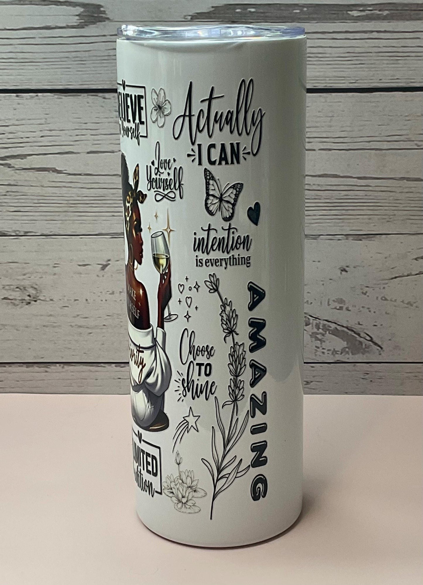 Affirmations Tumbler and Daily Planner: Melanin Gift Set