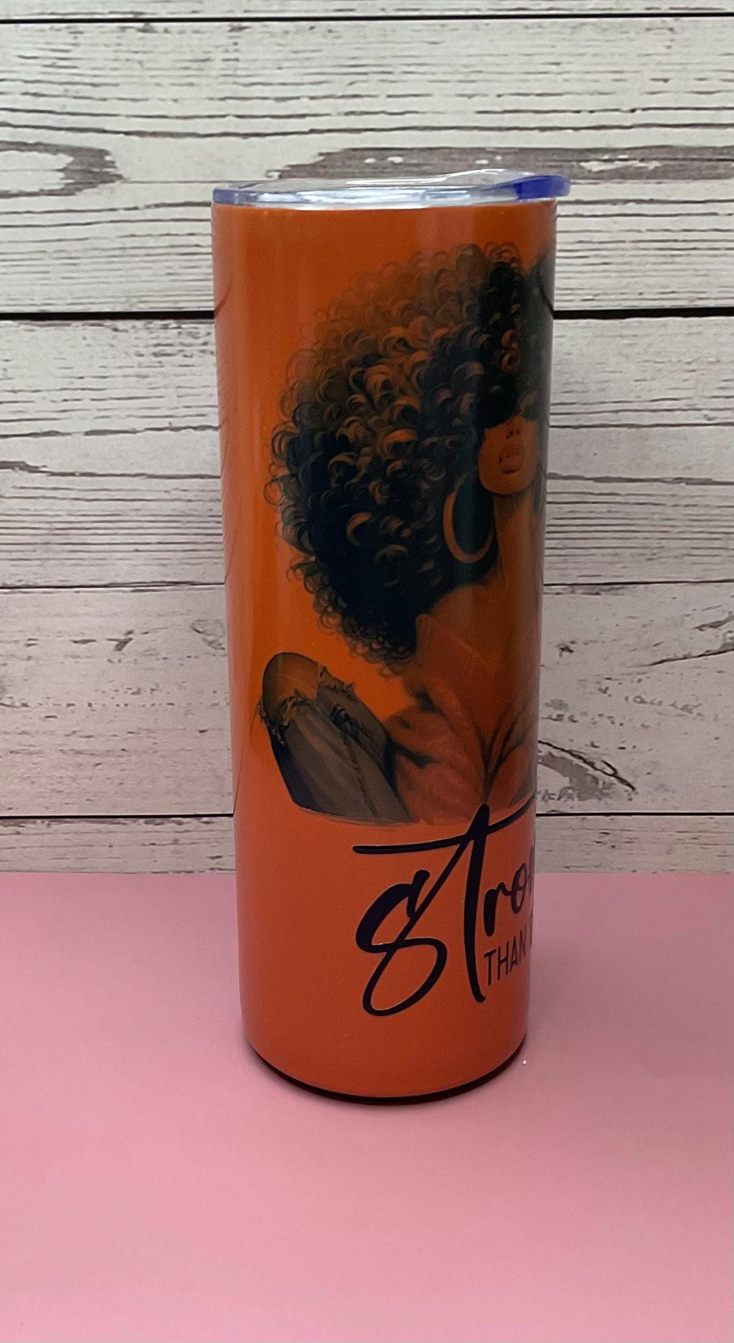 Affirmation Tumbler: Orange 20 oz Insulated Travel Mug