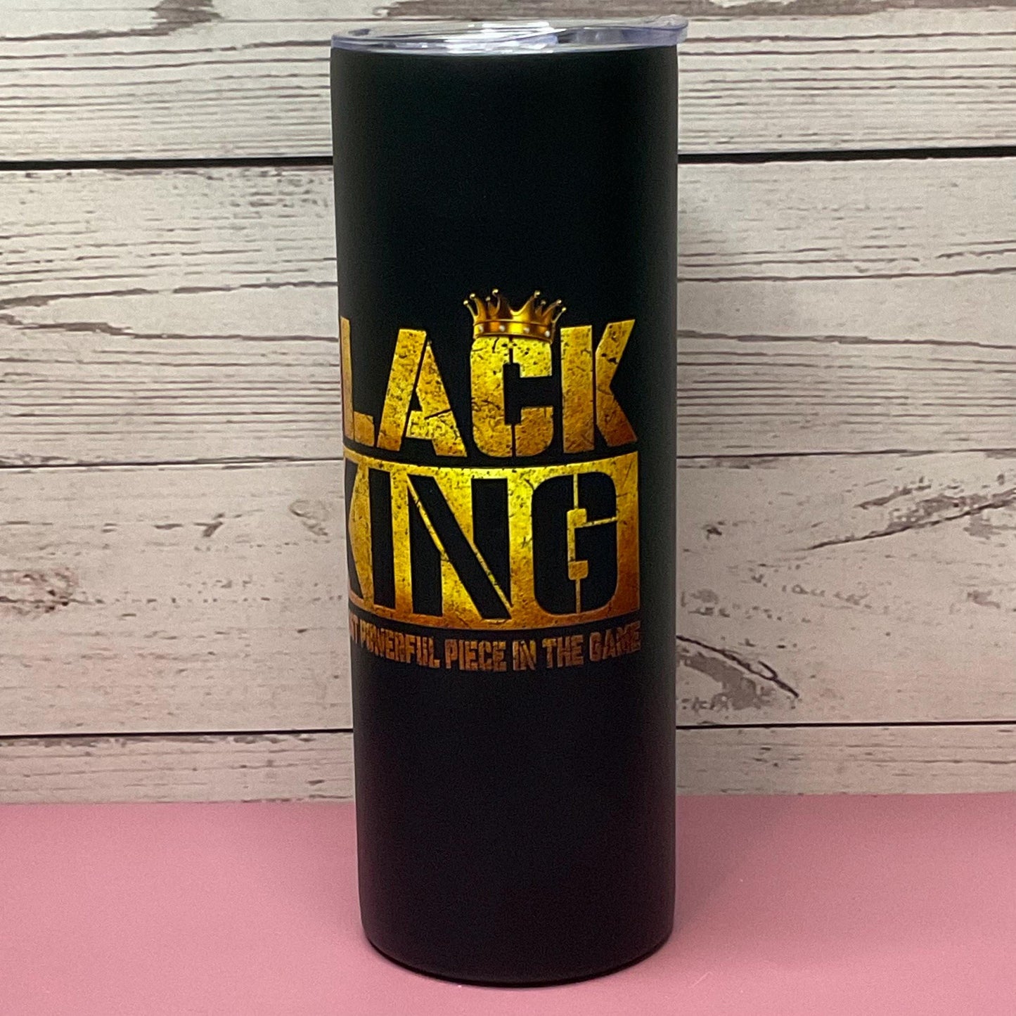 Black King Stainless Steel Tumbler: Melanin Pride Gift