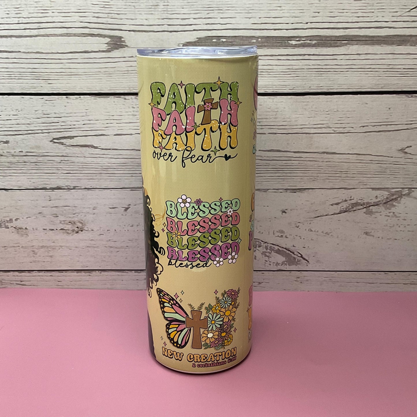 Walk By Faith Tumbler: 20 oz Insulated Travel Mug