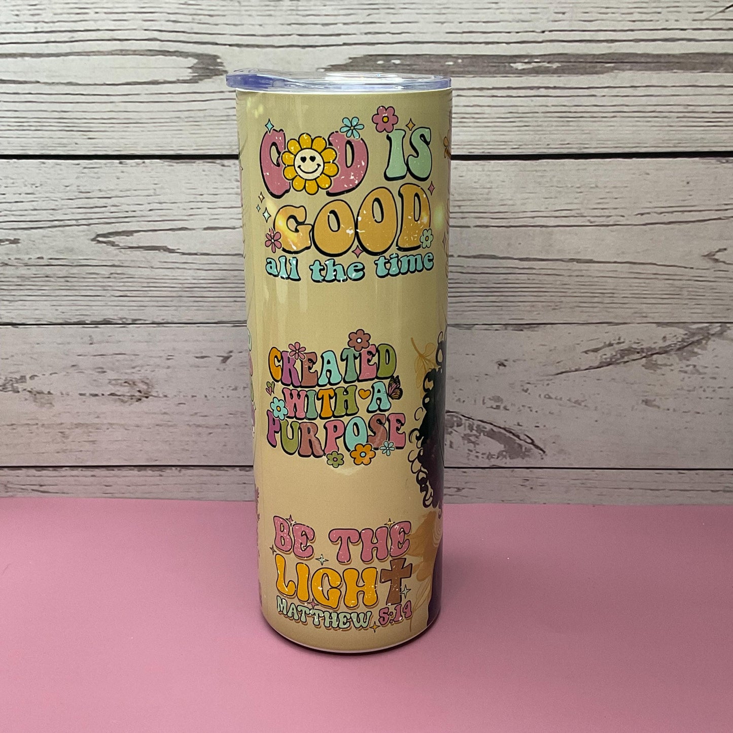 Walk By Faith Tumbler: 20 oz Insulated Travel Mug
