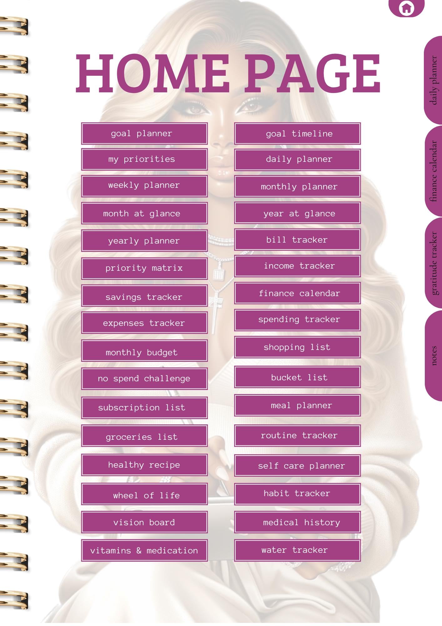 Digital Planner for Women: Productivity & Self-Care Organizer (80+ Pages)