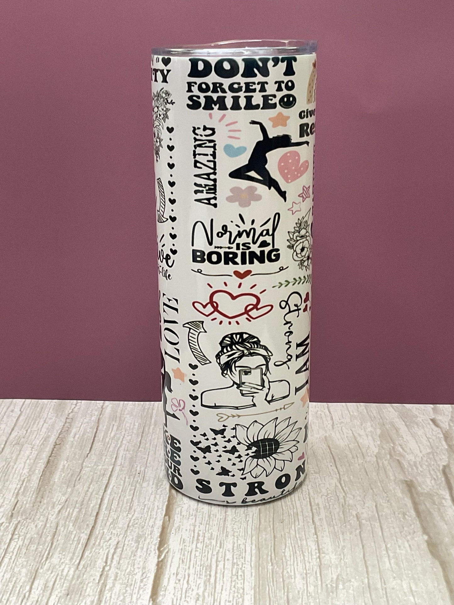 Affirmations Tumbler: Insulated Stainless Steel 20 oz with Lid