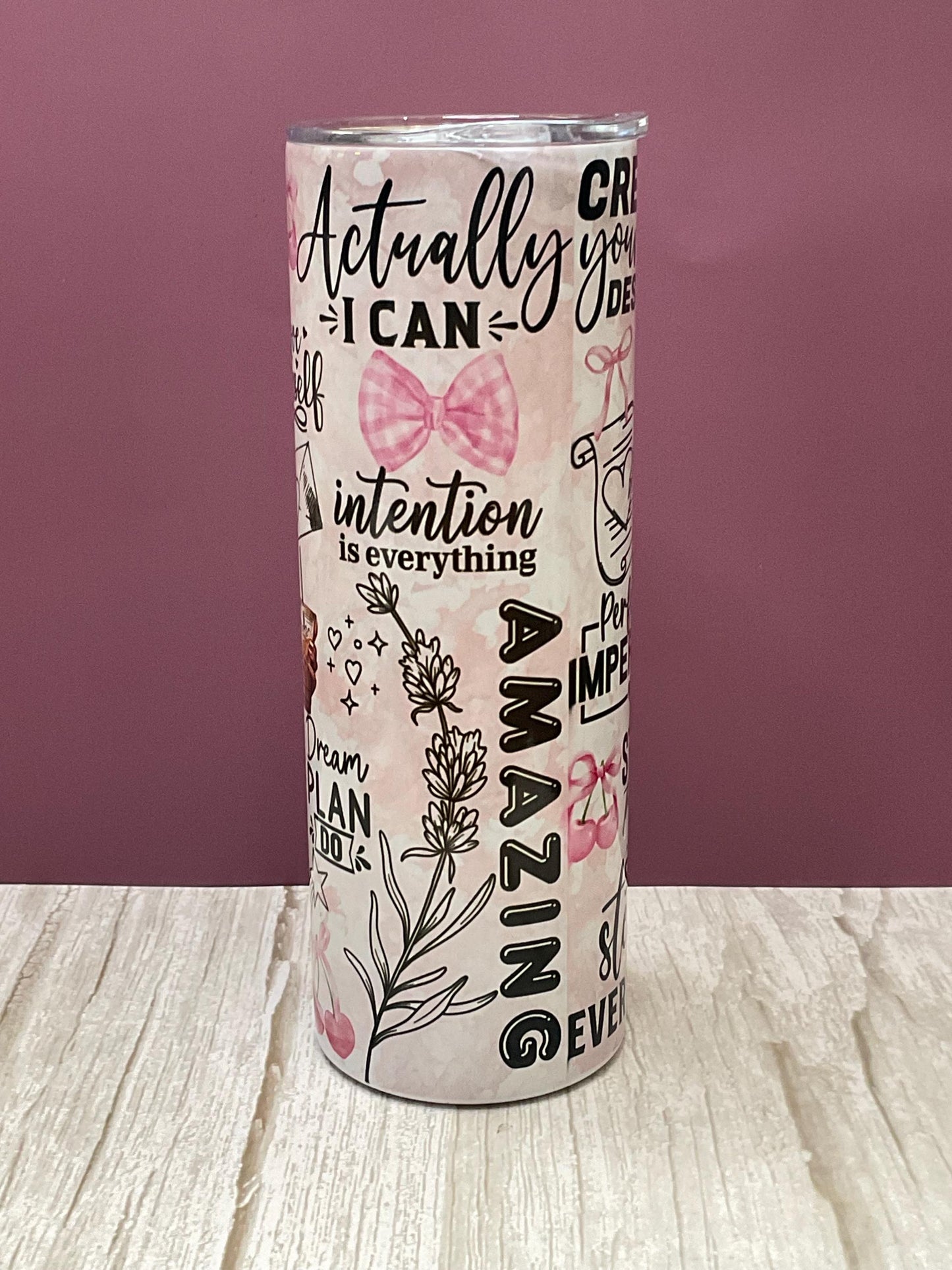 Limited Edition Affirmation- 20 oz Tumbler + Insulated Lid, Perfect Gift for Mom, Best Friend, Daughter