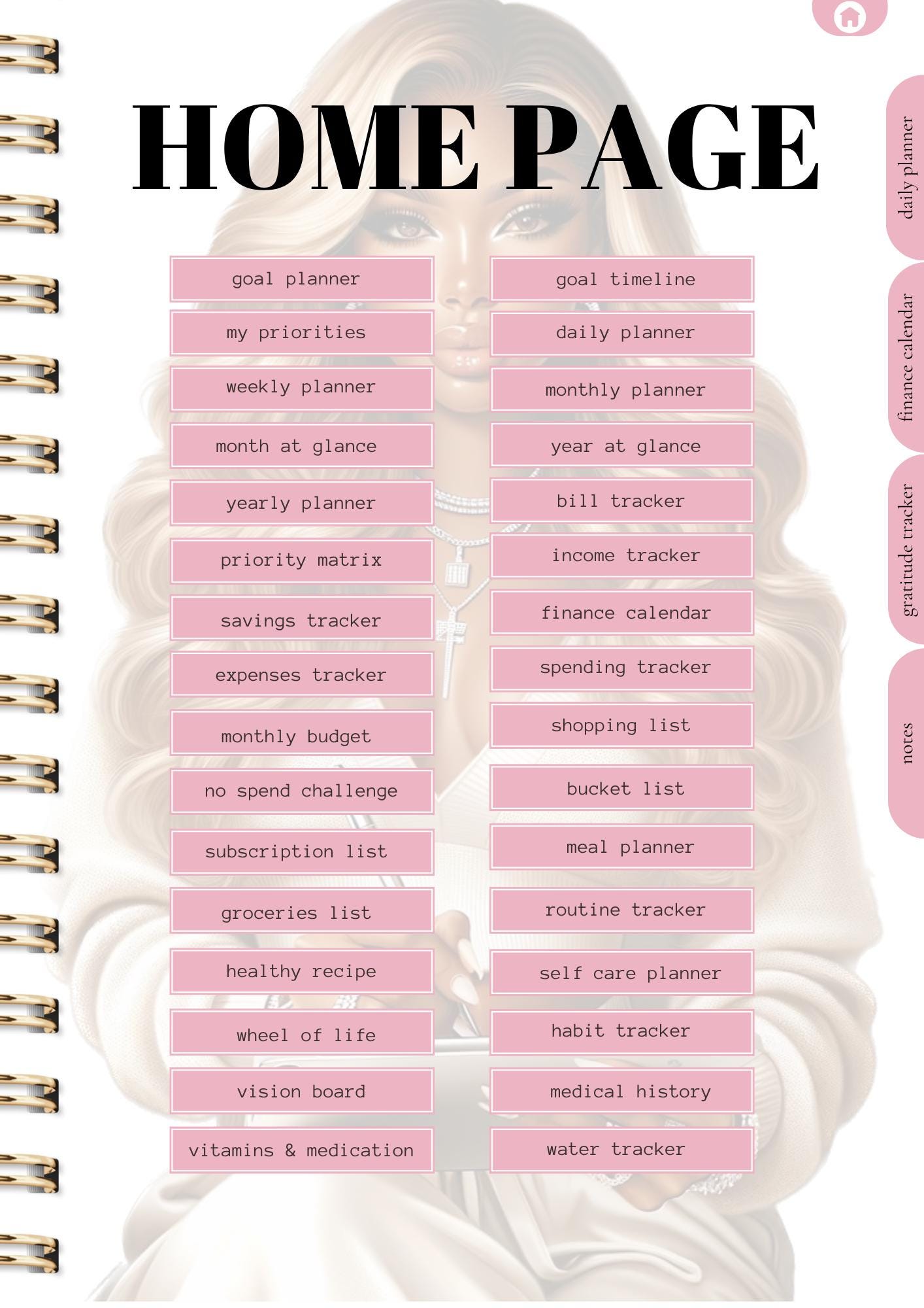 Digital Planner for Women: Productivity & Self-Care Organizer (80+ Pages)