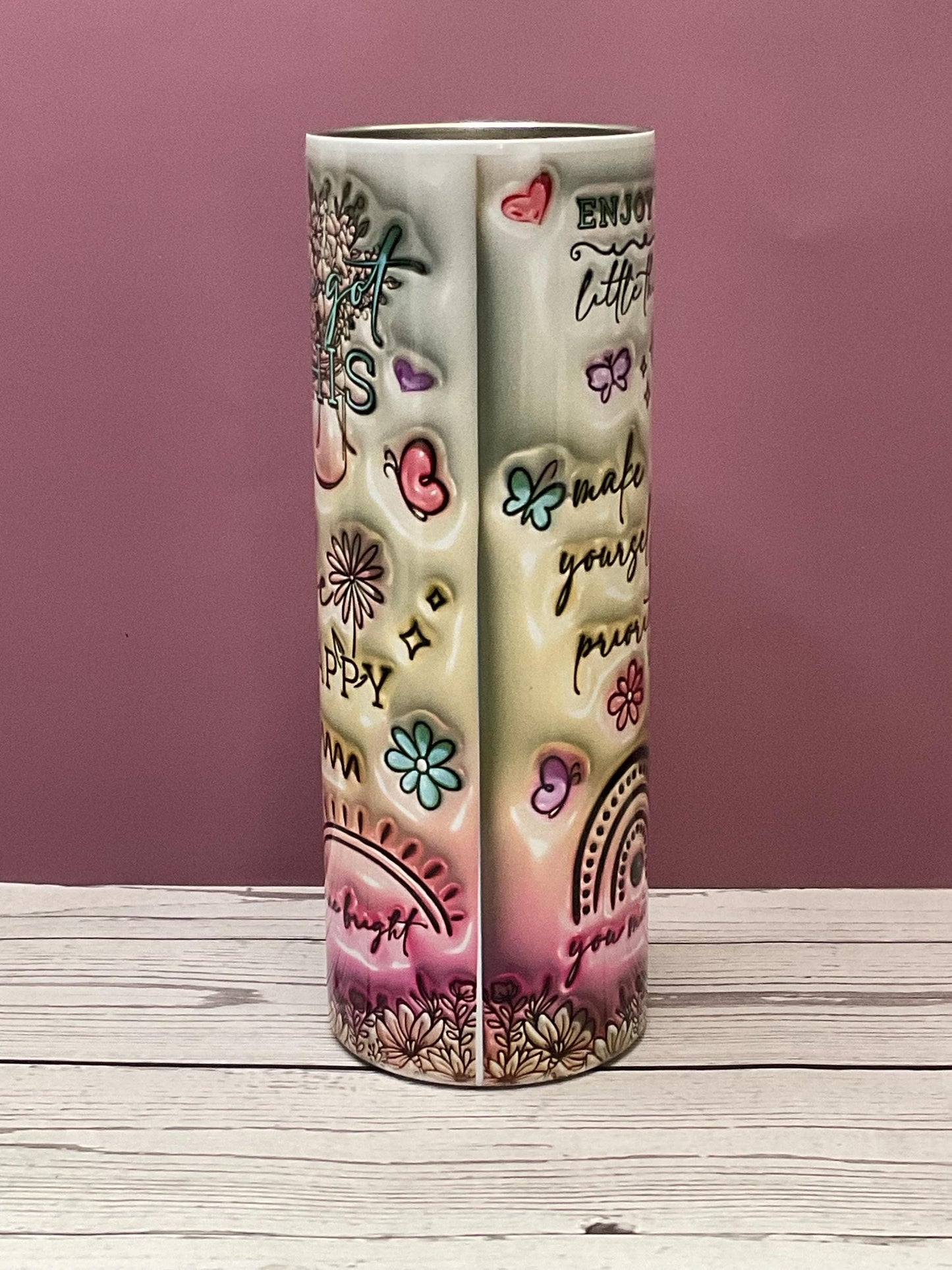 Inspirational Butterfly Tumbler: Motivational Stainless Steel Travel Mug