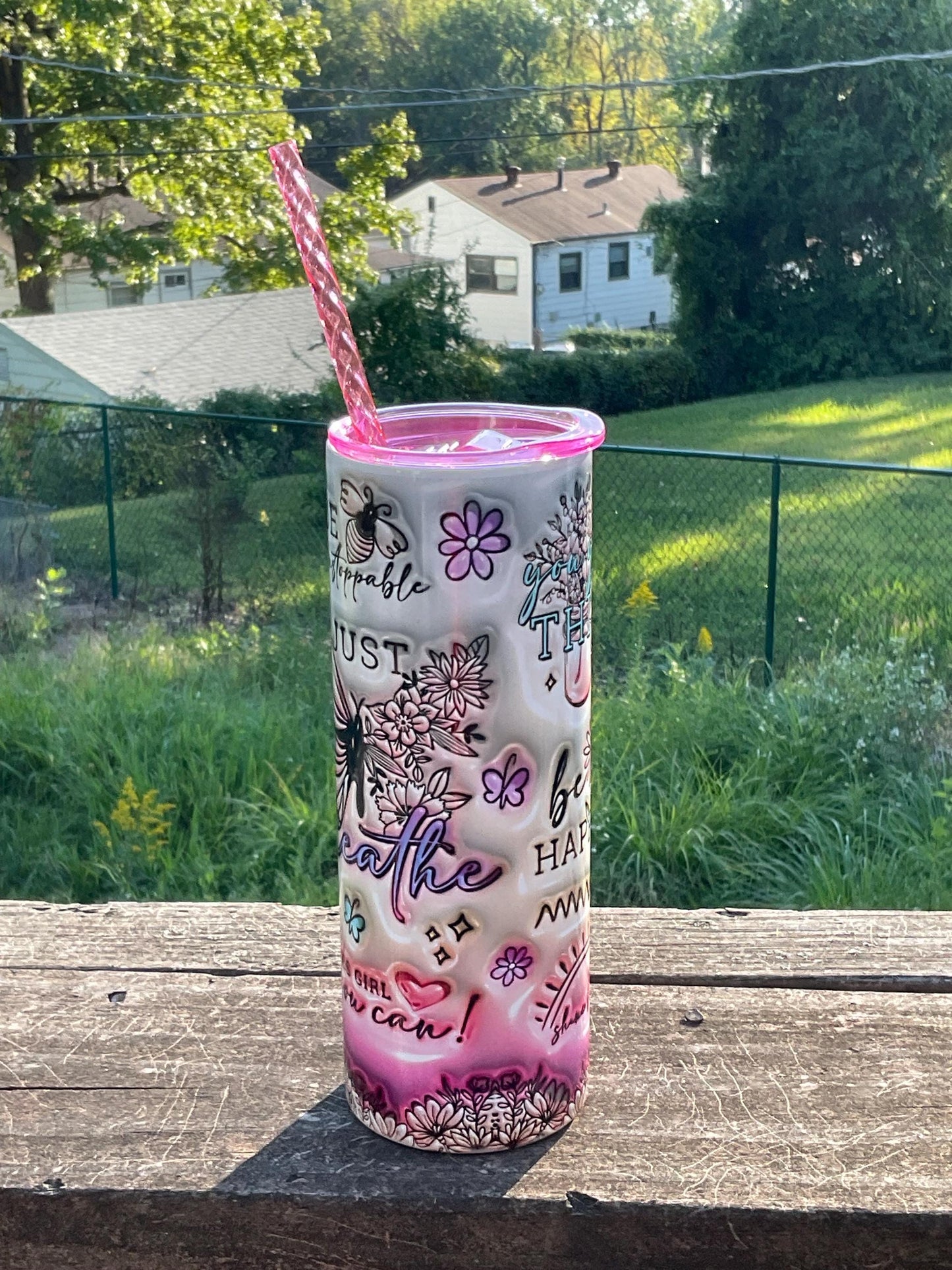 Inspirational Butterfly Tumbler: Motivational Stainless Steel Travel Mug