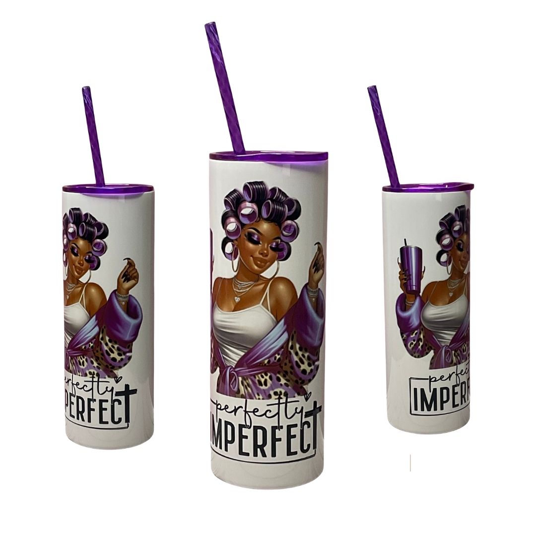 "Perfectly Imperfect” 20oz Tumbler – Self-Love &amp; Confidence Cup