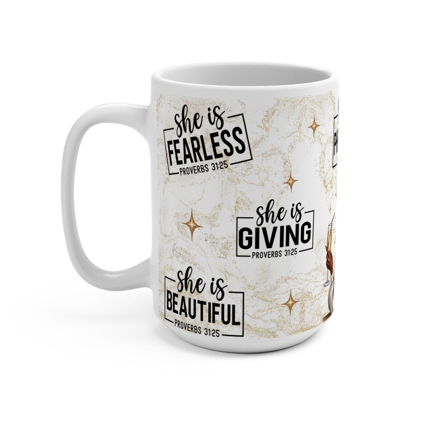 She Is Phenomenal 15oz Mug — Inspirational Christian Proverbs 31 Coffee Cup