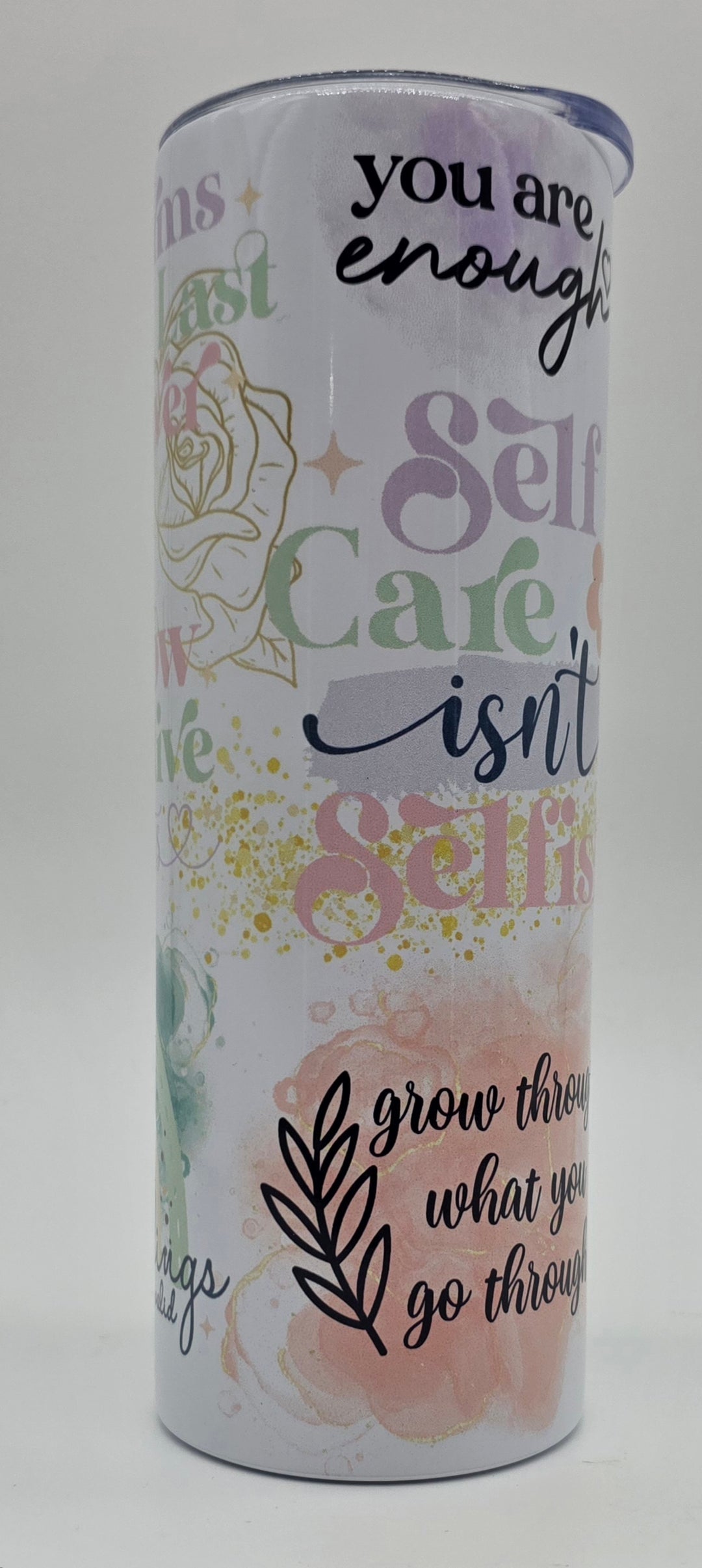Self Love Matters Inspirational Tumbler – You Are Enough Positive Affirmation Drinkware