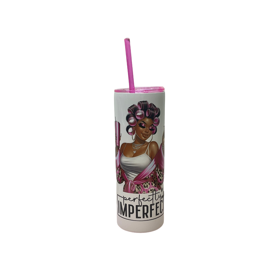 "Perfectly Imperfect” 20oz Tumbler – Self-Love & Confidence Cup | Mugnify Abundance