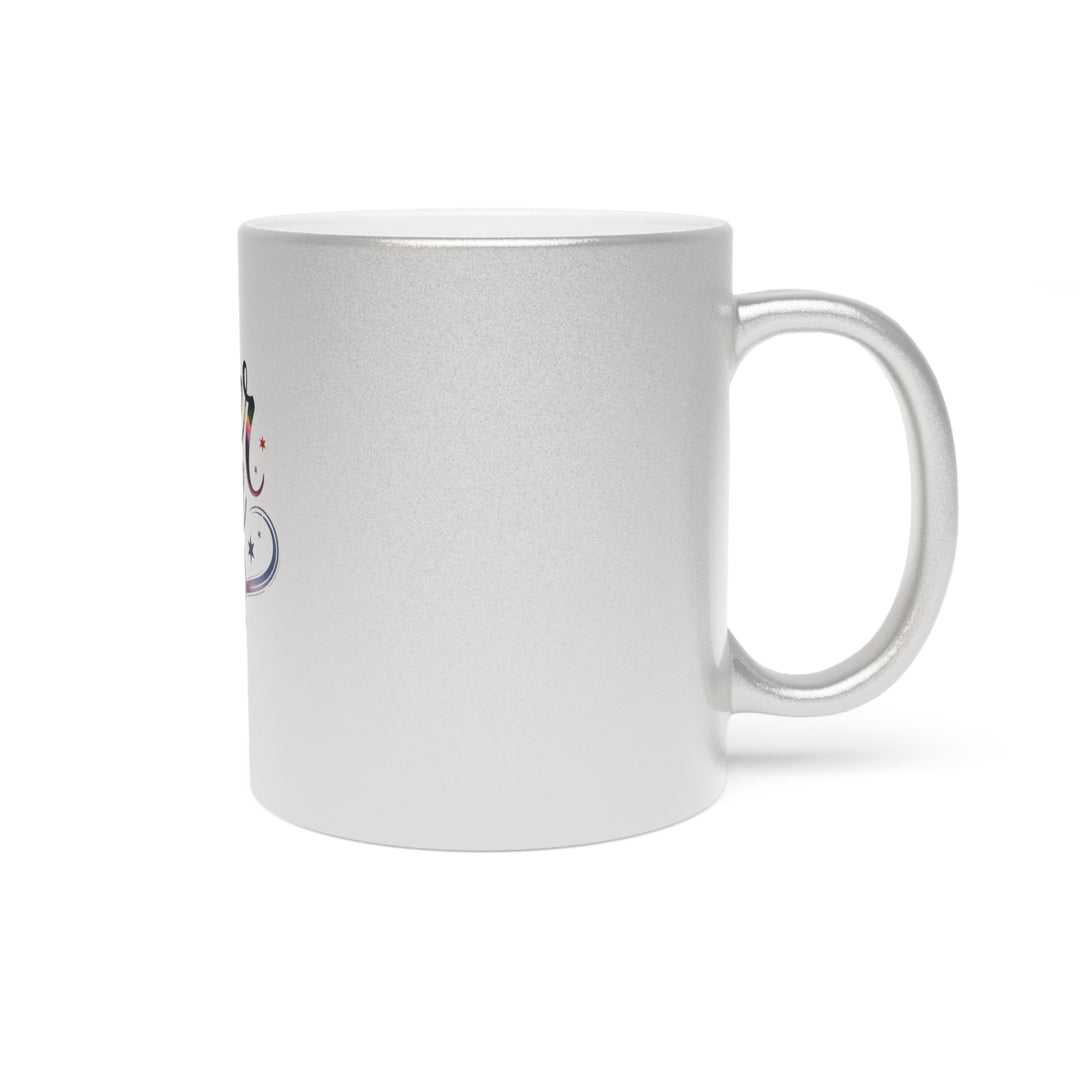 Metallic Gold/Silver Encouragement Mug — 11oz Hand-Lettered Pep Talk