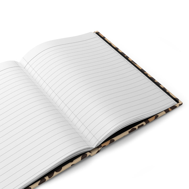 Leopard Print Hardcover Journal — Lined Matte Notebook