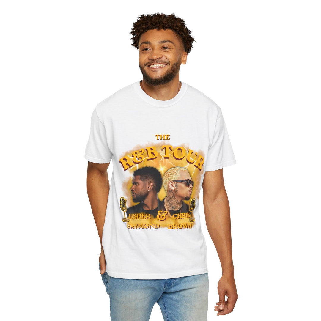 R&amp;B Tour Inspired Graphic T-Shirt | Usher Raymond &amp; Chris Brown Fan Tee