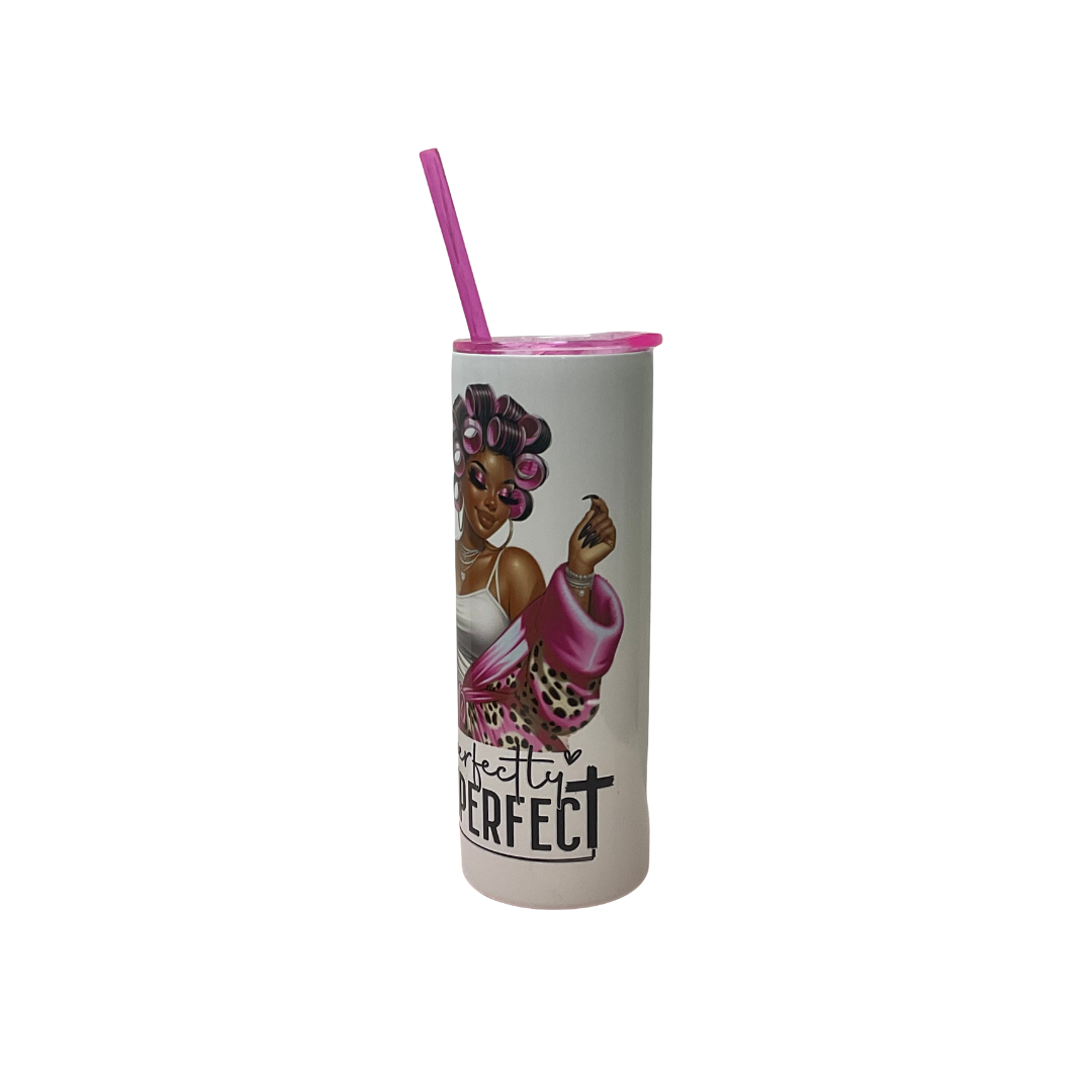 "Perfectly Imperfect” 20oz Tumbler – Self-Love & Confidence Cup | Mugnify Abundance