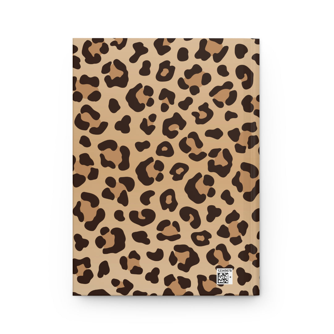Leopard Print Hardcover Journal — Lined Matte Notebook