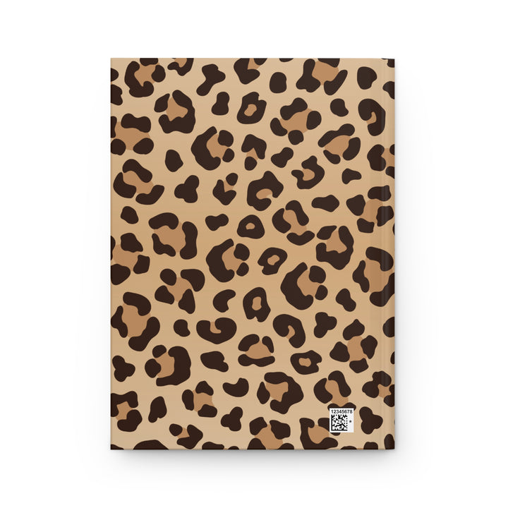 Leopard Print Hardcover Journal — Lined Matte Notebook
