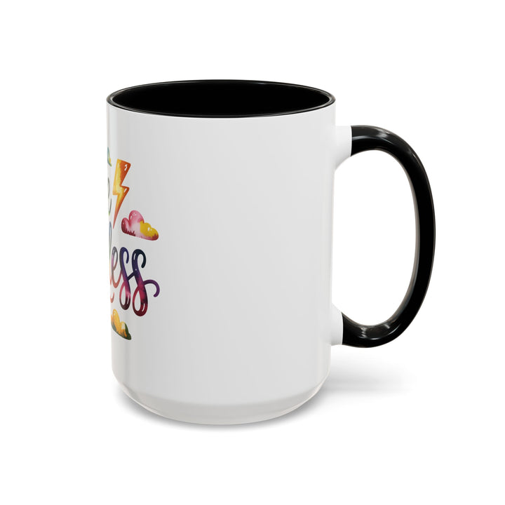 Be Fearless Accent Coffee Mug — Colorful Inspirational Ceramic Mug (11/15oz)
