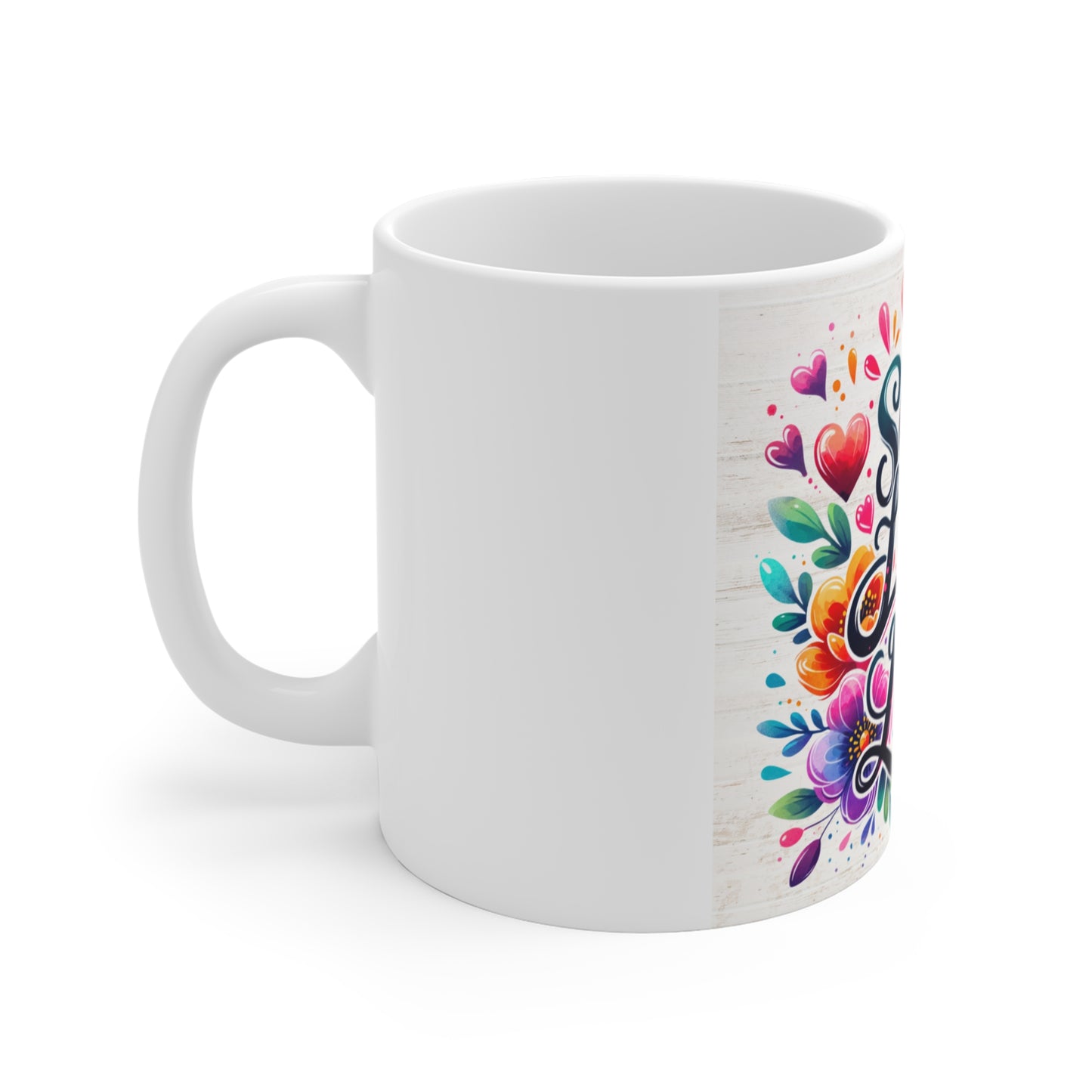 Self Love Is the Best Love Mug — Floral Inspirational 11oz Coffee Cup