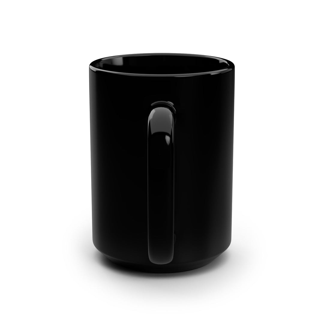 15oz Black Mug — Inspirational Butterfly Affirmation Coffee Cup (I Am... Words of Empowerment)