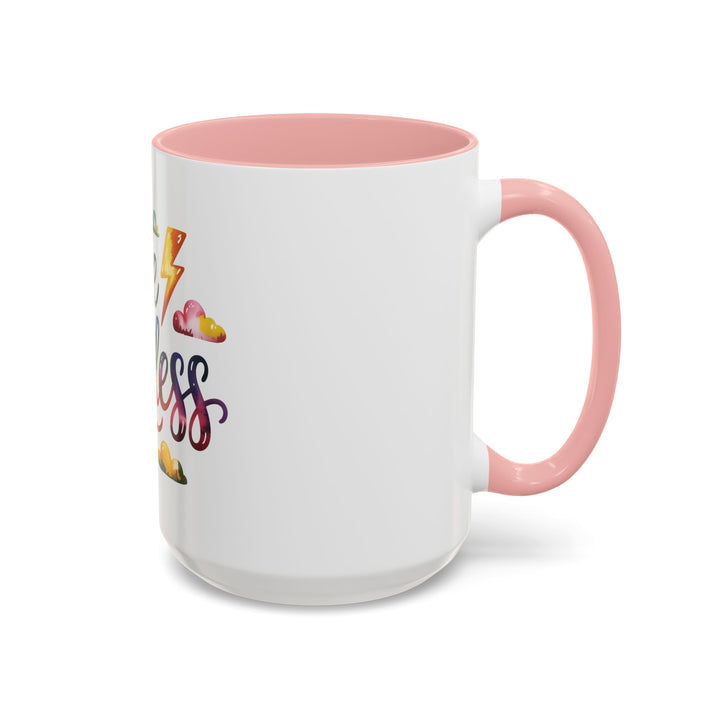 Be Fearless Accent Coffee Mug — Colorful Inspirational Ceramic Mug (11/15oz)