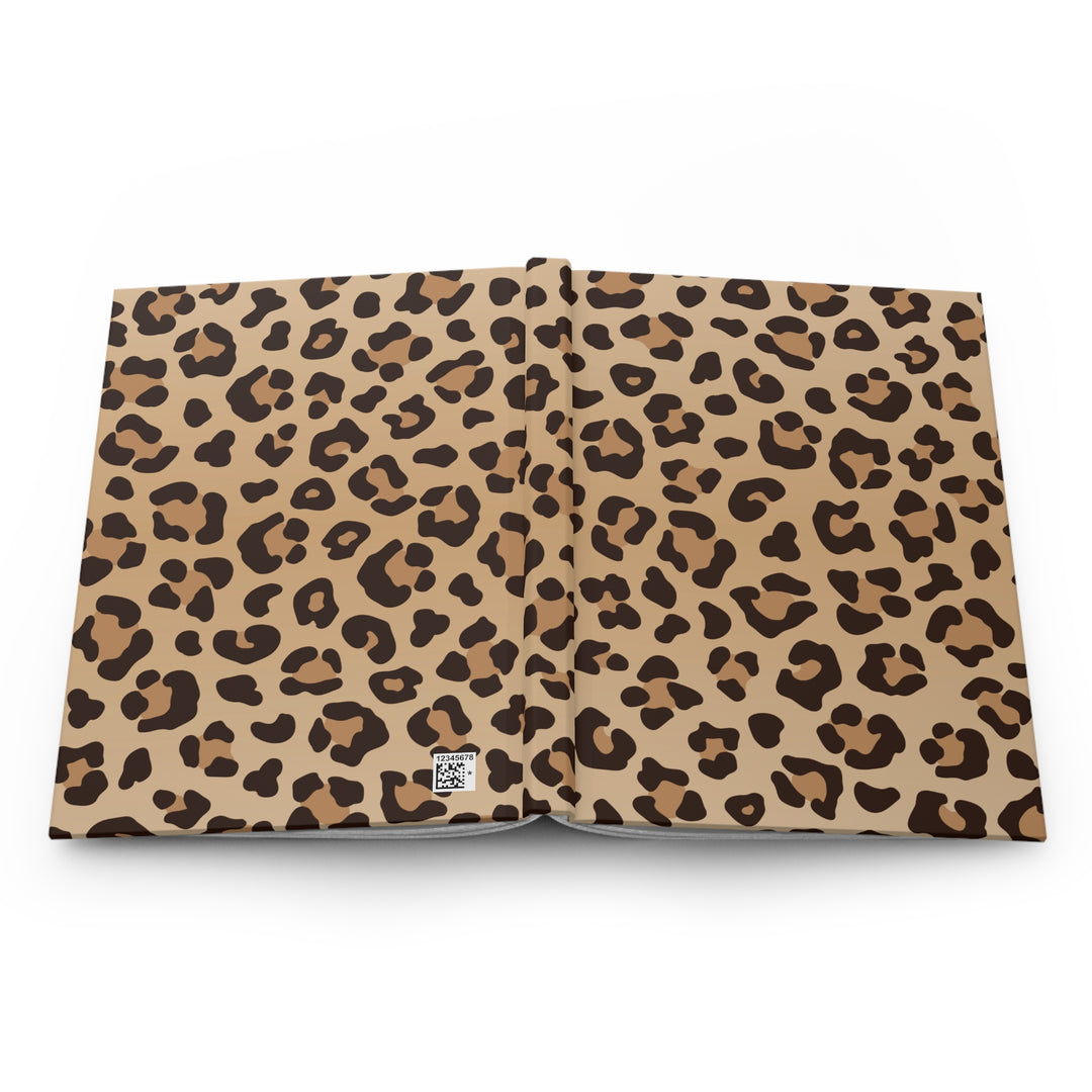 Leopard Print Hardcover Journal — Lined Matte Notebook