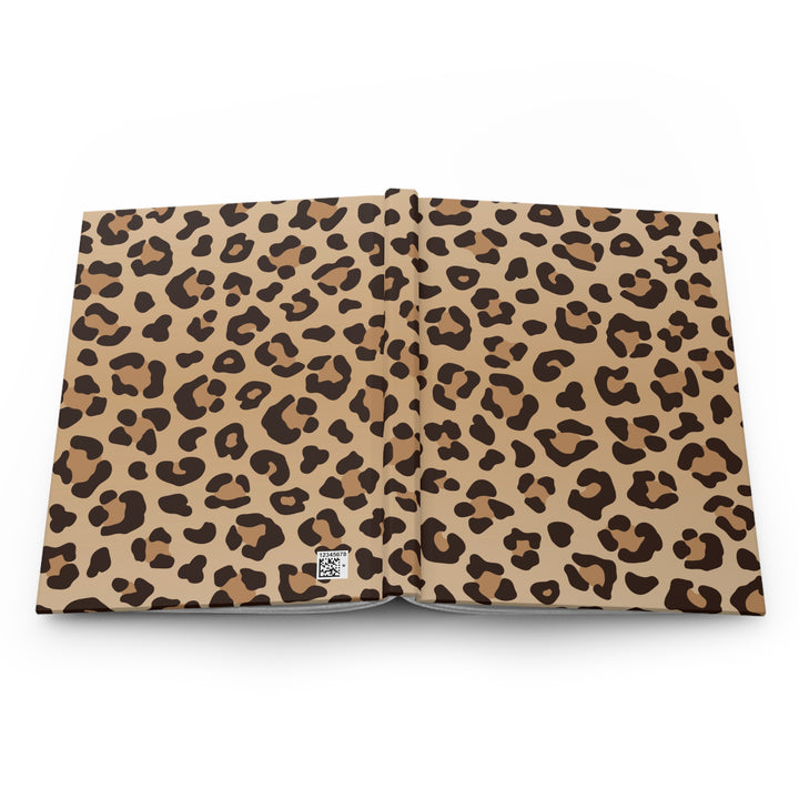 Leopard Print Hardcover Journal — Lined Matte Notebook