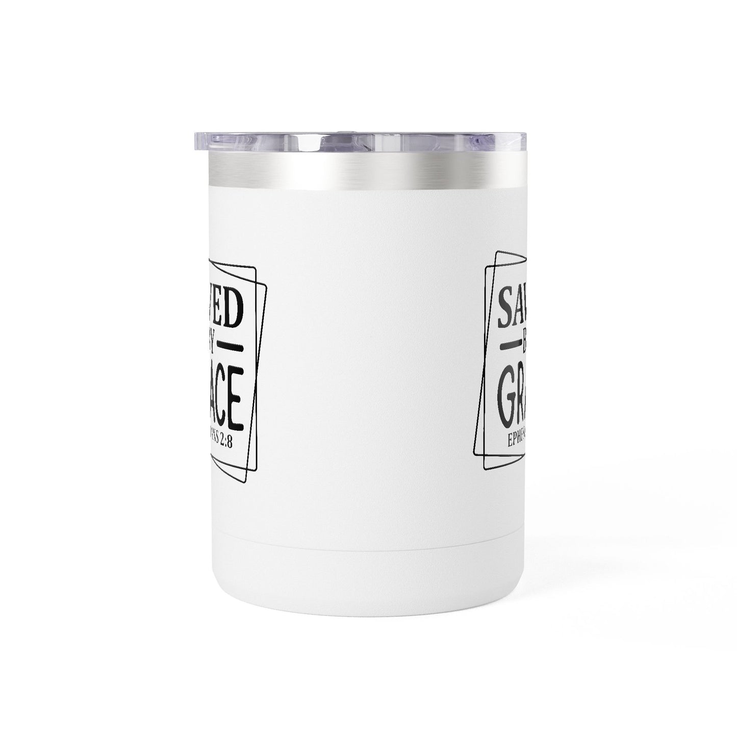 Saved by Grace 15oz Travel Mug – Ephesians 2:8 Christian Tumbler