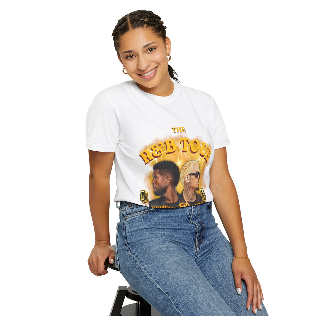 R&amp;B Tour Inspired Graphic T-Shirt | Usher Raymond &amp; Chris Brown Fan Tee