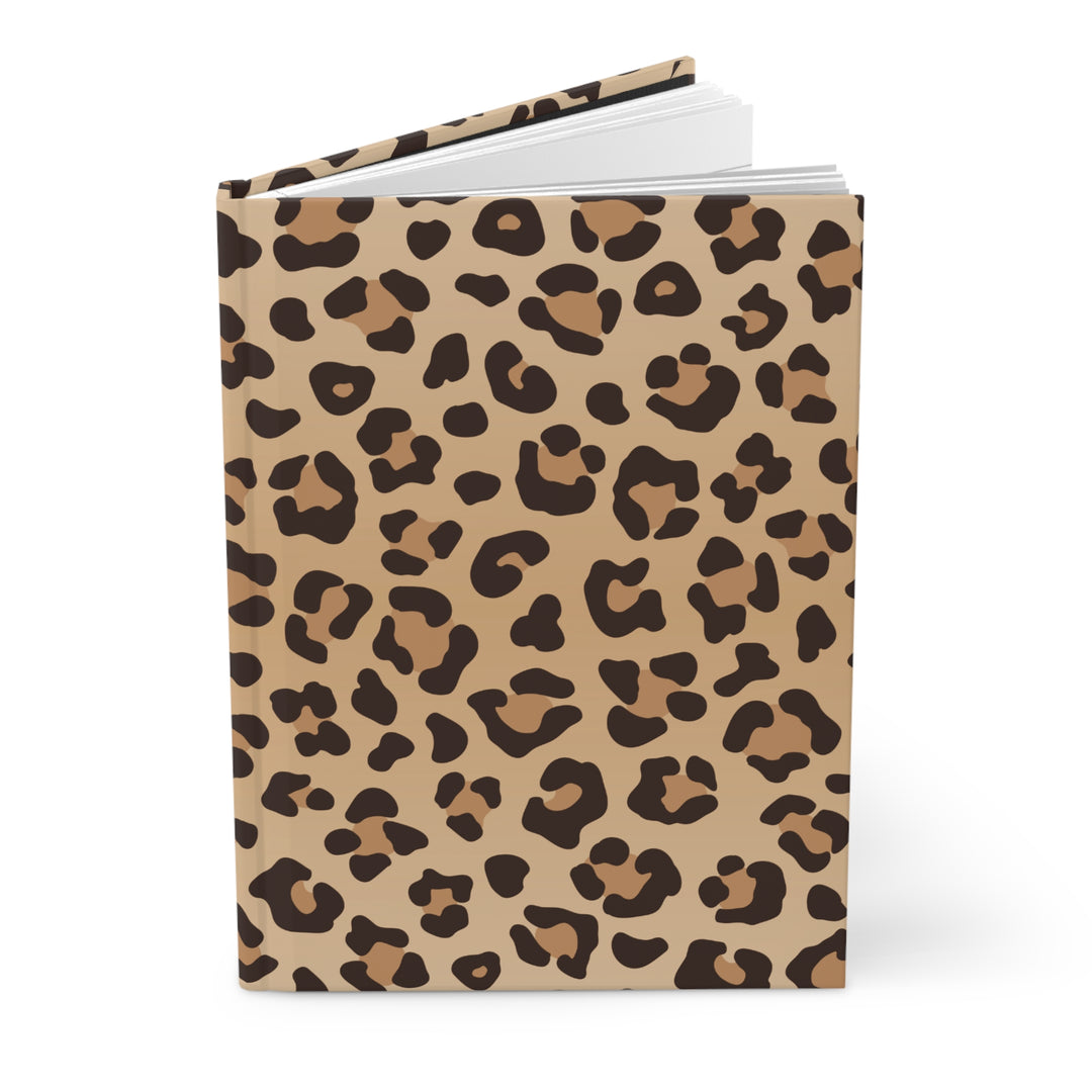 Leopard Print Hardcover Journal — Lined Matte Notebook