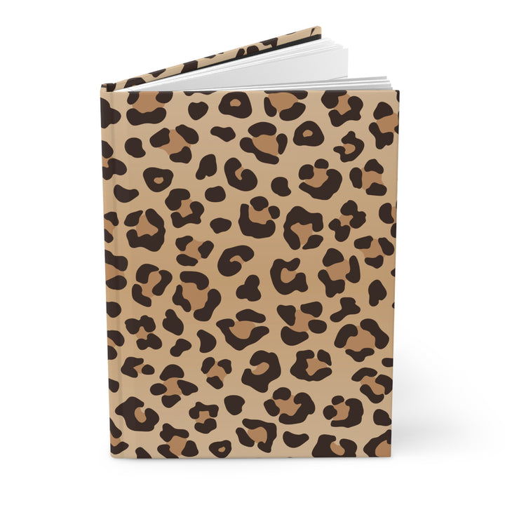 Leopard Print Hardcover Journal — Lined Matte Notebook