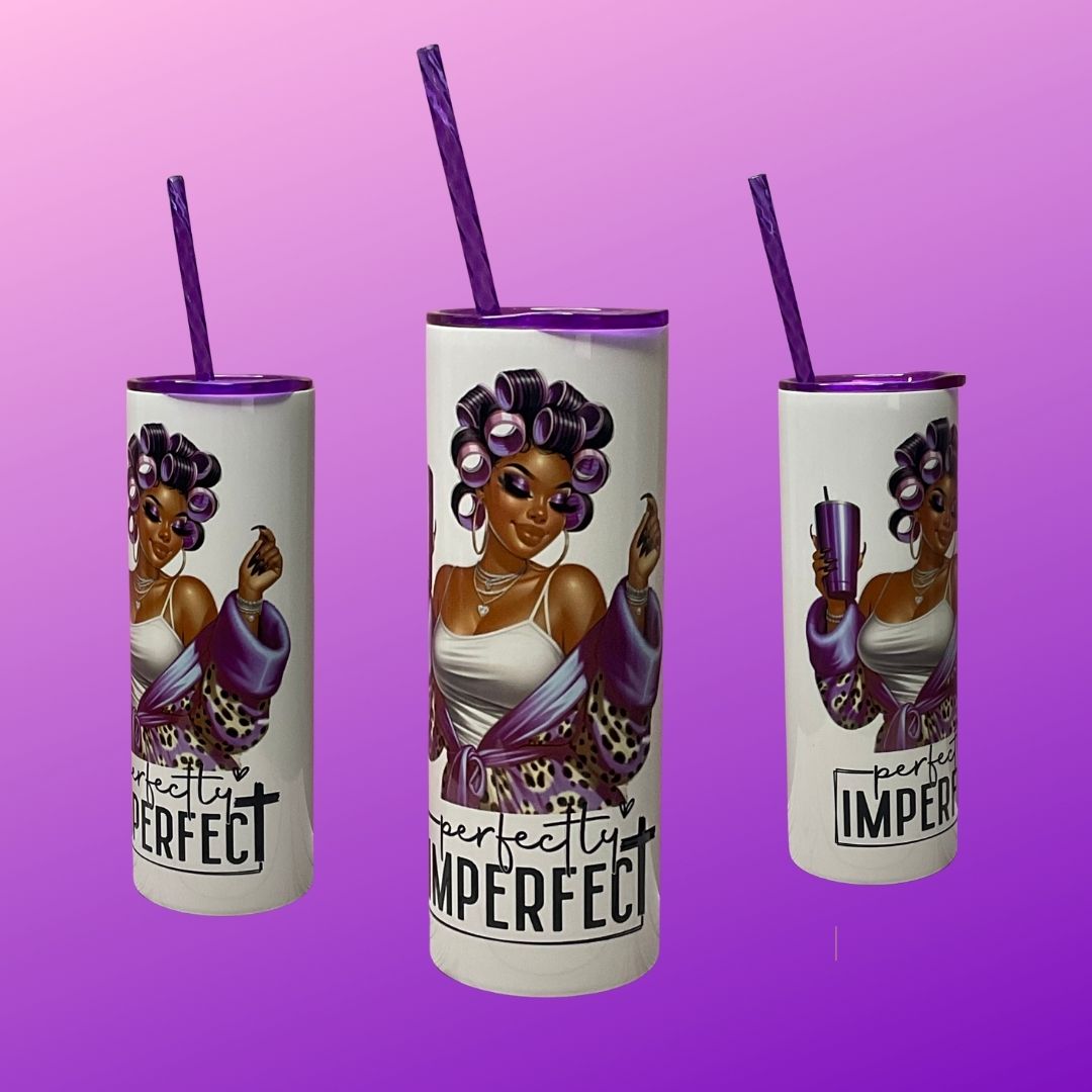"Perfectly Imperfect” 20oz Tumbler – Self-Love &amp; Confidence Cup