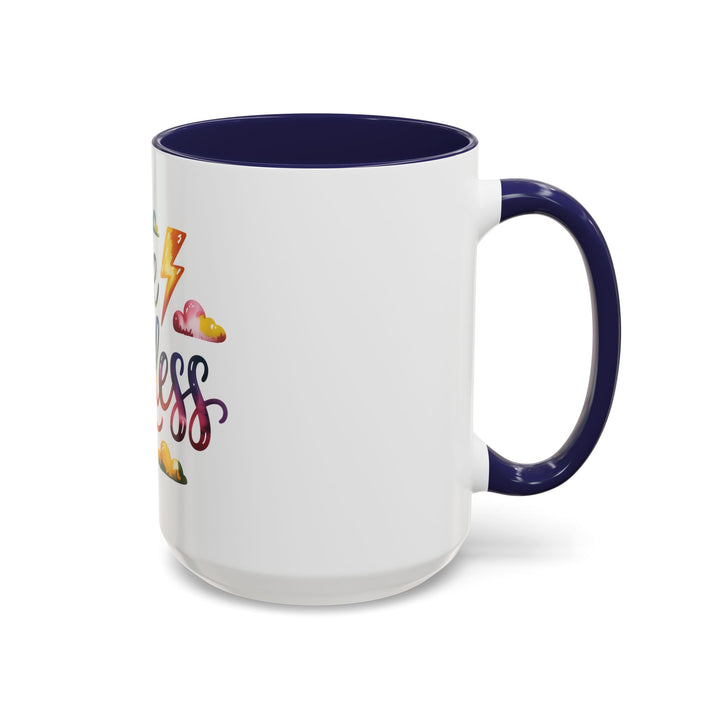 Be Fearless Accent Coffee Mug — Colorful Inspirational Ceramic Mug (11/15oz)