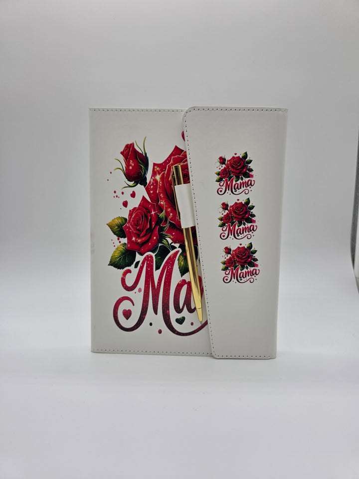 Mother’s Day Gift Bundle for Mom | Mama Mug, Glass Can, Journal &amp; Coaster Set | Self Love Gift Box | Floral Rose Mom Gift | Unique Gift for Her