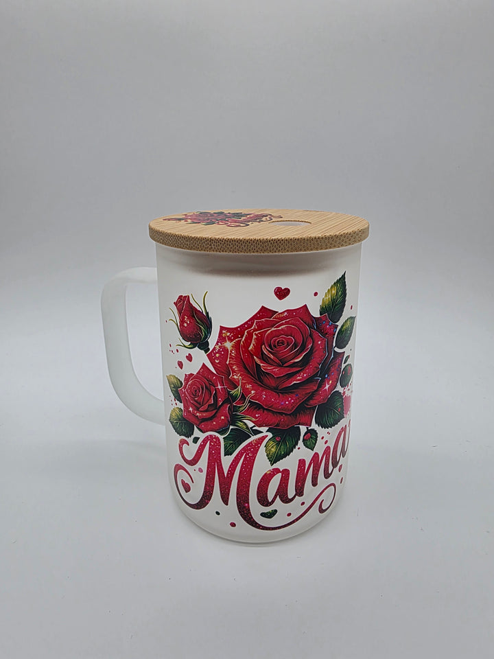 Mother’s Day Gift Bundle for Mom | Mama Mug, Glass Can, Journal &amp; Coaster Set | Self Love Gift Box | Floral Rose Mom Gift | Unique Gift for Her