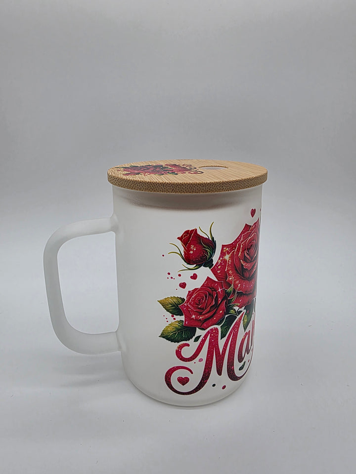 Mother’s Day Gift Bundle for Mom | Mama Mug, Glass Can, Journal &amp; Coaster Set | Self Love Gift Box | Floral Rose Mom Gift | Unique Gift for Her