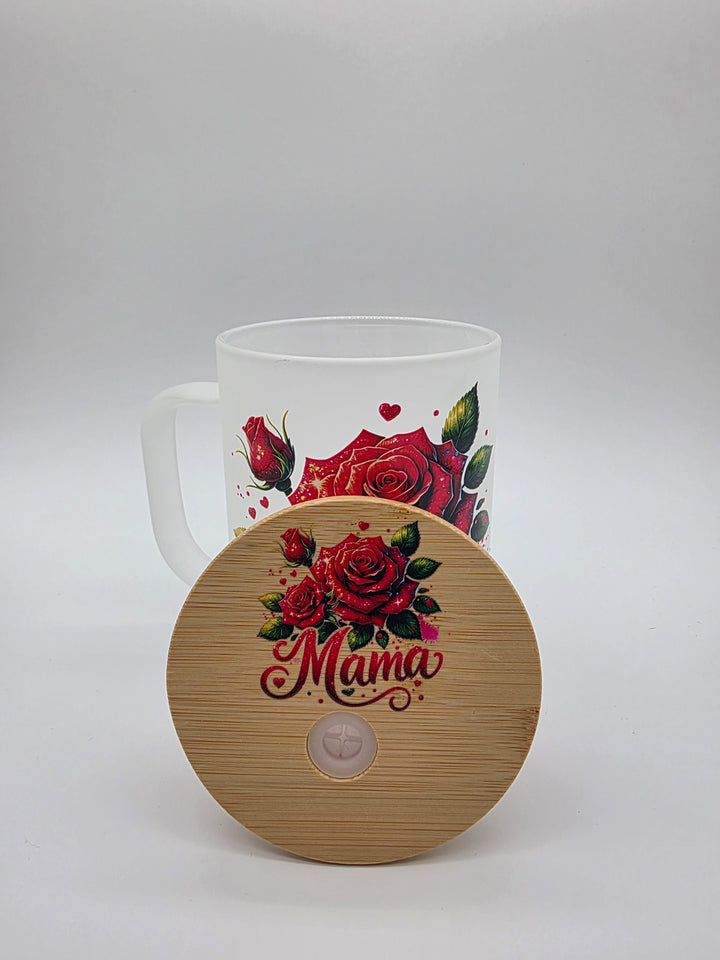 Mother’s Day Gift Bundle for Mom | Mama Mug, Glass Can, Journal &amp; Coaster Set | Self Love Gift Box | Floral Rose Mom Gift | Unique Gift for Her