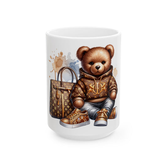 Chic Bear Fashion Ceramic Mug - 15oz