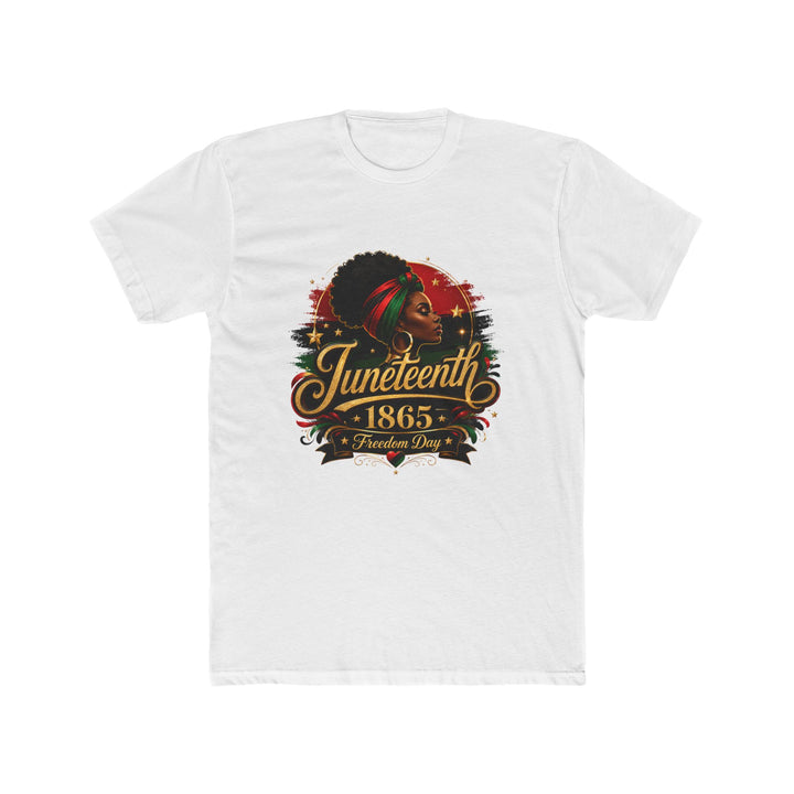 Juneteenth Portrait Cotton Tee — Pan‑African Celebration Crew