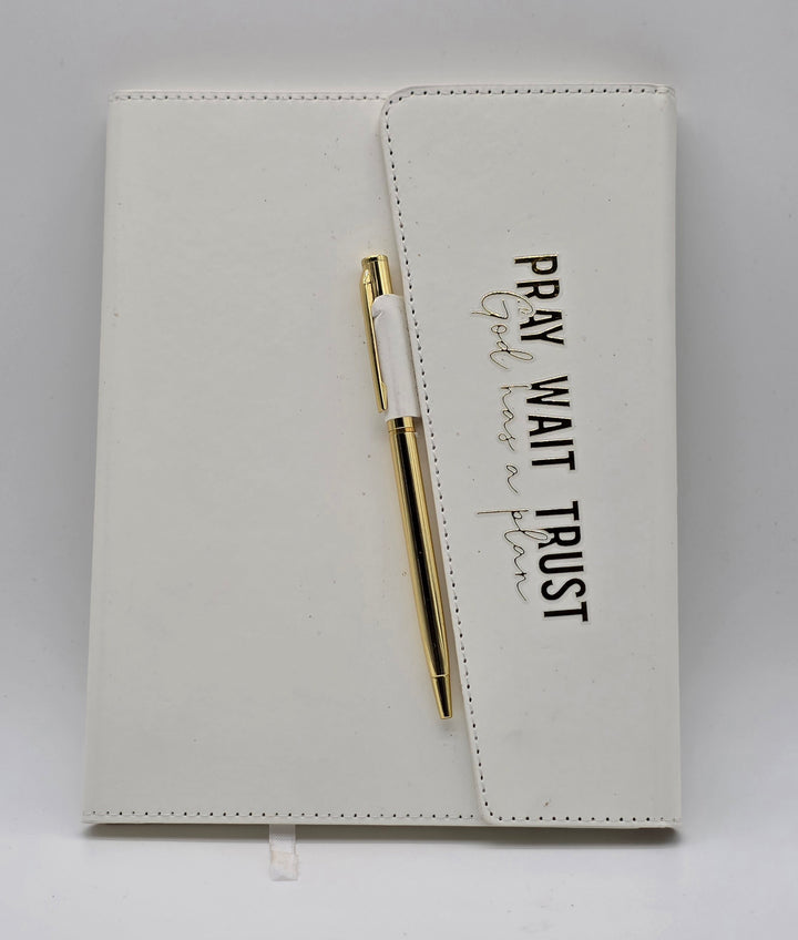 Christian Prayer Journal with Gold Pen