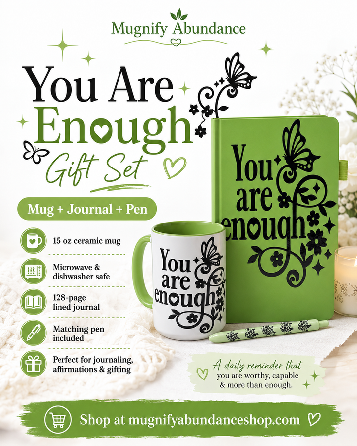 You Are Enough Affirmation Mug &amp; Journal Set