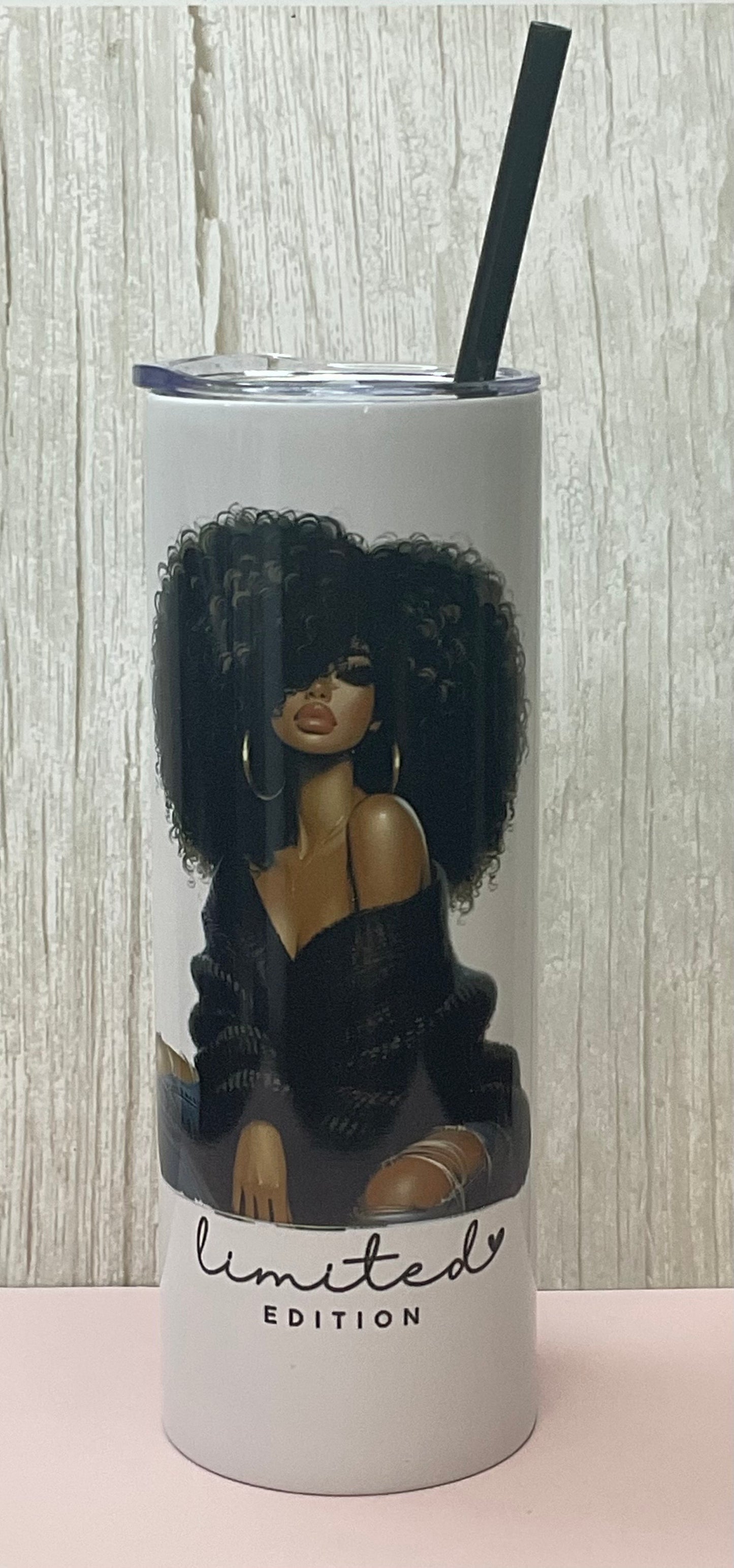 “Limited Edition” 20oz Tumbler – Black Girl Magic | Confidence & Self-Love Cup