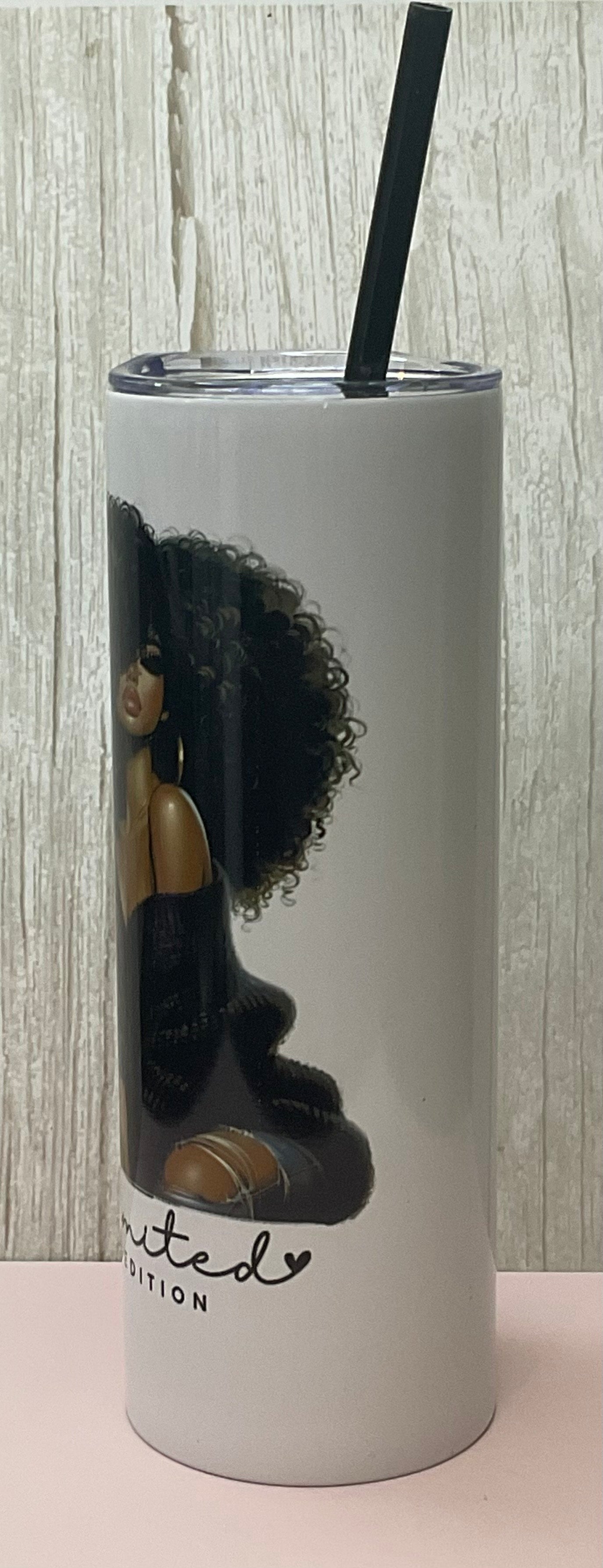 “Limited Edition” 20oz Tumbler – Black Girl Magic | Confidence & Self-Love Cup