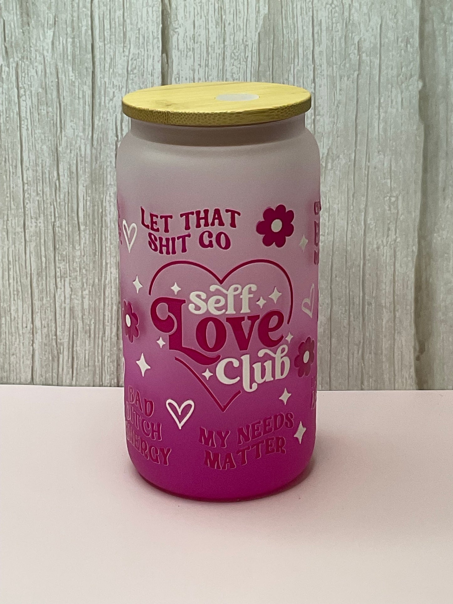 "I Am Zen AF” Frosted Glass Tumbler – Positivity Is a Damn Choice | Self-Love & Empowerment Cup