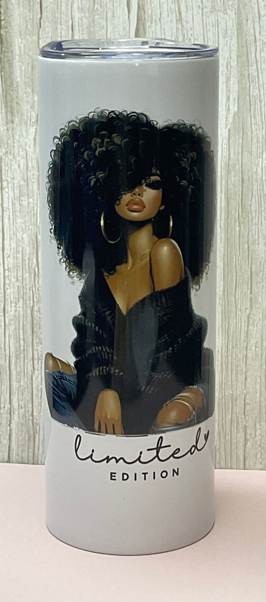 “Limited Edition” 20oz Tumbler – Black Girl Magic | Confidence & Self-Love Cup