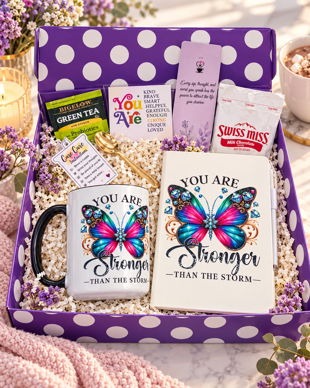 You Are Stronger Than the Storm Gift Set – 15 oz Mug &amp; Inspirational Journal with Pen