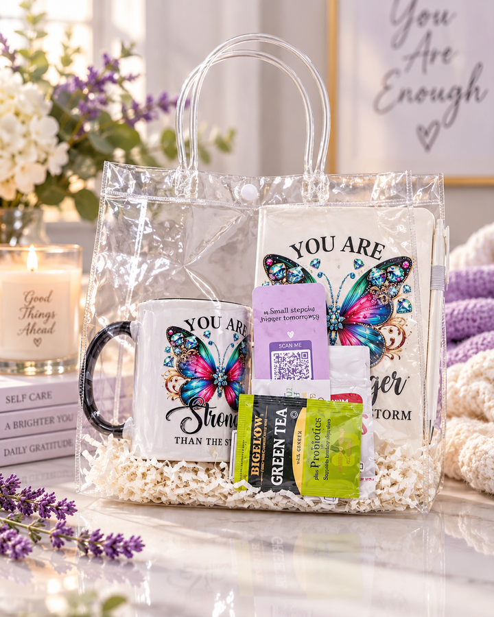 You Are Stronger Than the Storm Gift Set – 15 oz Mug &amp; Inspirational Journal with Pen